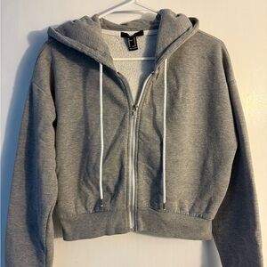 Forever 21 Heather Gray Zip Up